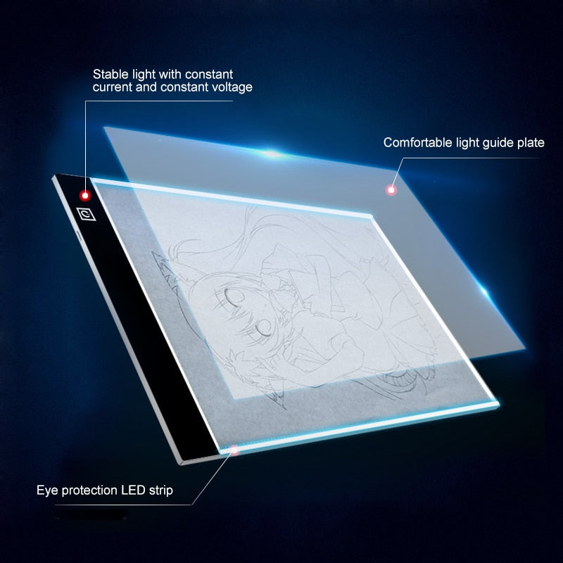 3 Level Dimmable LED Backlit Board For Drawing