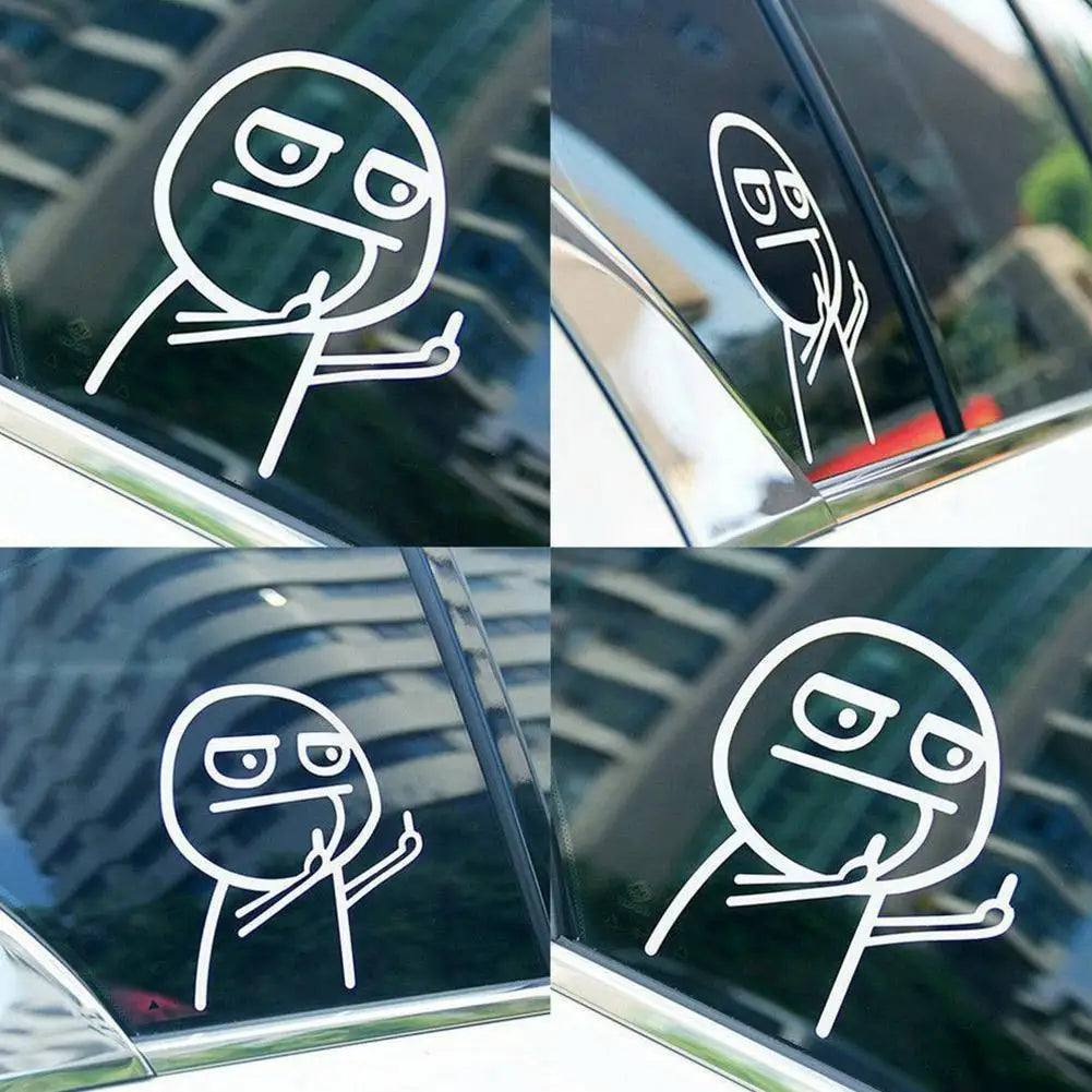 Humorous Middle Finger Car Sticker