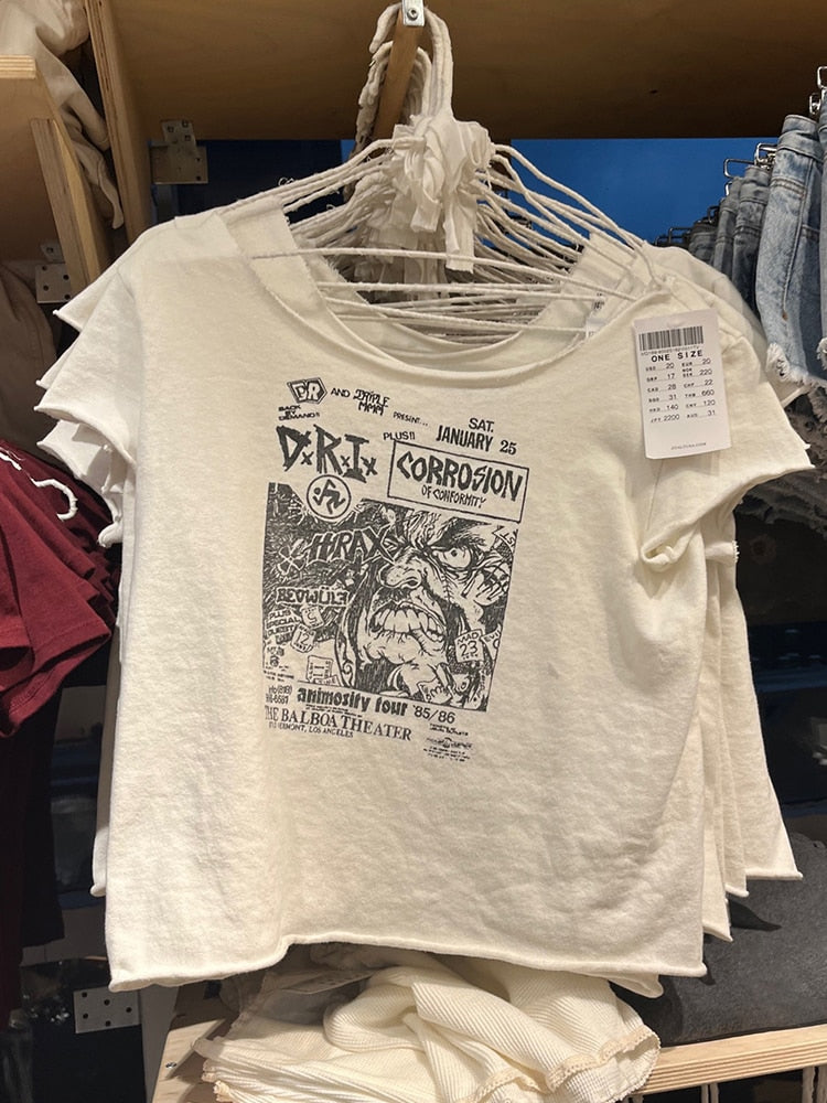 Anime Print Vintage T-Shirt