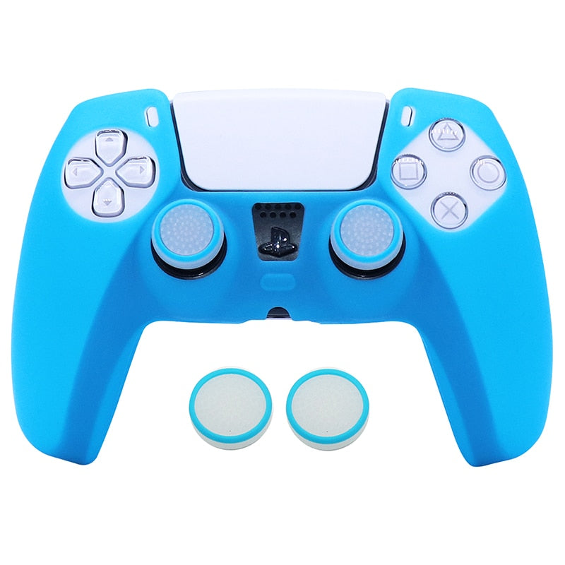 Glow in Dark Silicone Case For PS5 DualSense with Thumbgrips